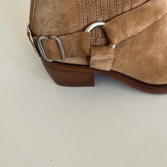 Sam Edelman ‘Bellamie’ Women's 5 Tan Suede Western Ankle Boot - Picture 8 of 9